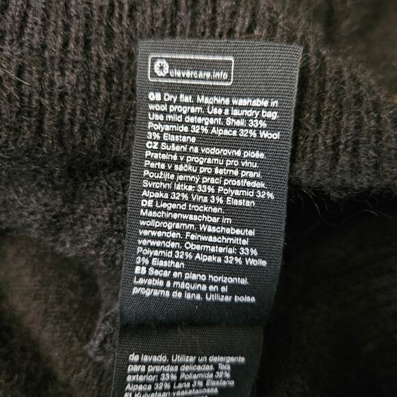 Paris Atelier & Other Stories Black Alpaca Wool Cardigan sz XS - Picture 6 of 6